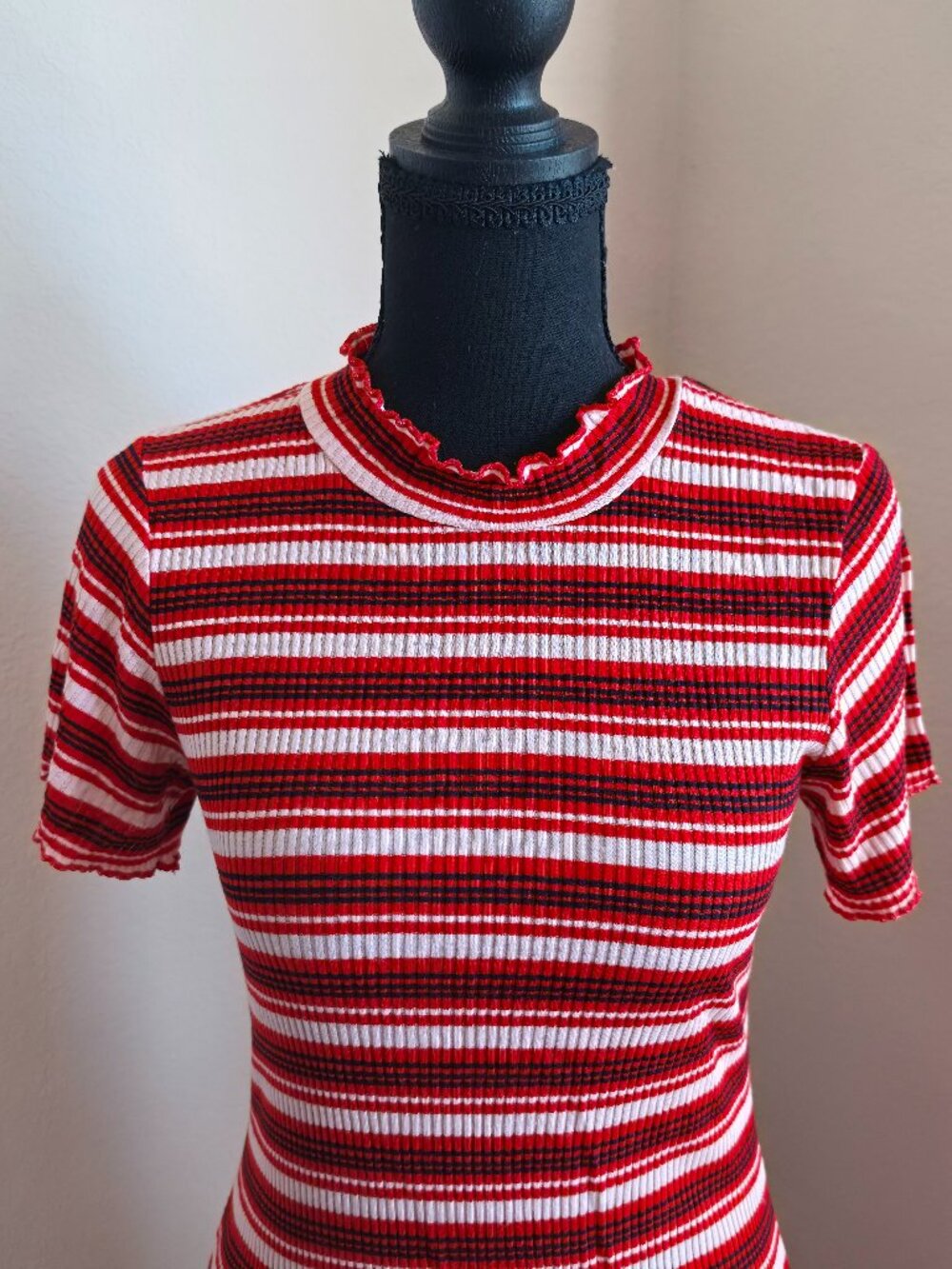 Wild Fable Red, White, And Black Striped Dress - Picture 2 of 7